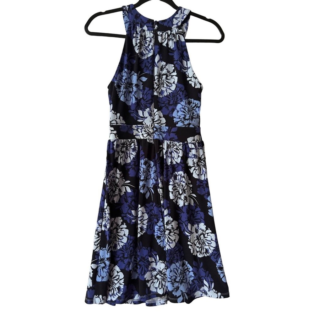 Banana Republic Blue Floral Sleeveless Dress Size 0